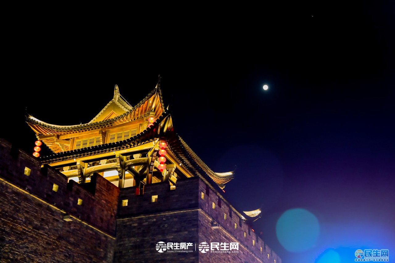 芜湖古城夜景高清图片图片